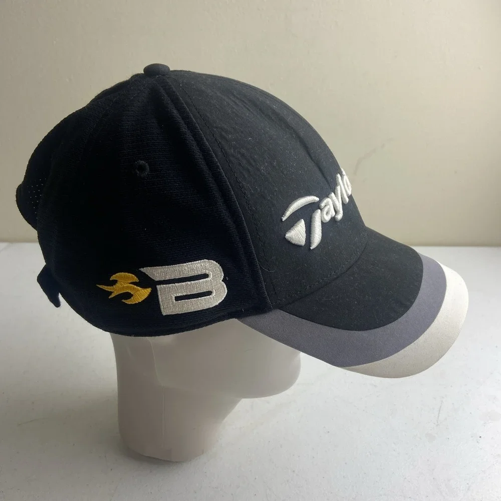 Taylor Made Golf Hat Cap Adjustable Black Velour T-Max‎ Gear Burner Clean